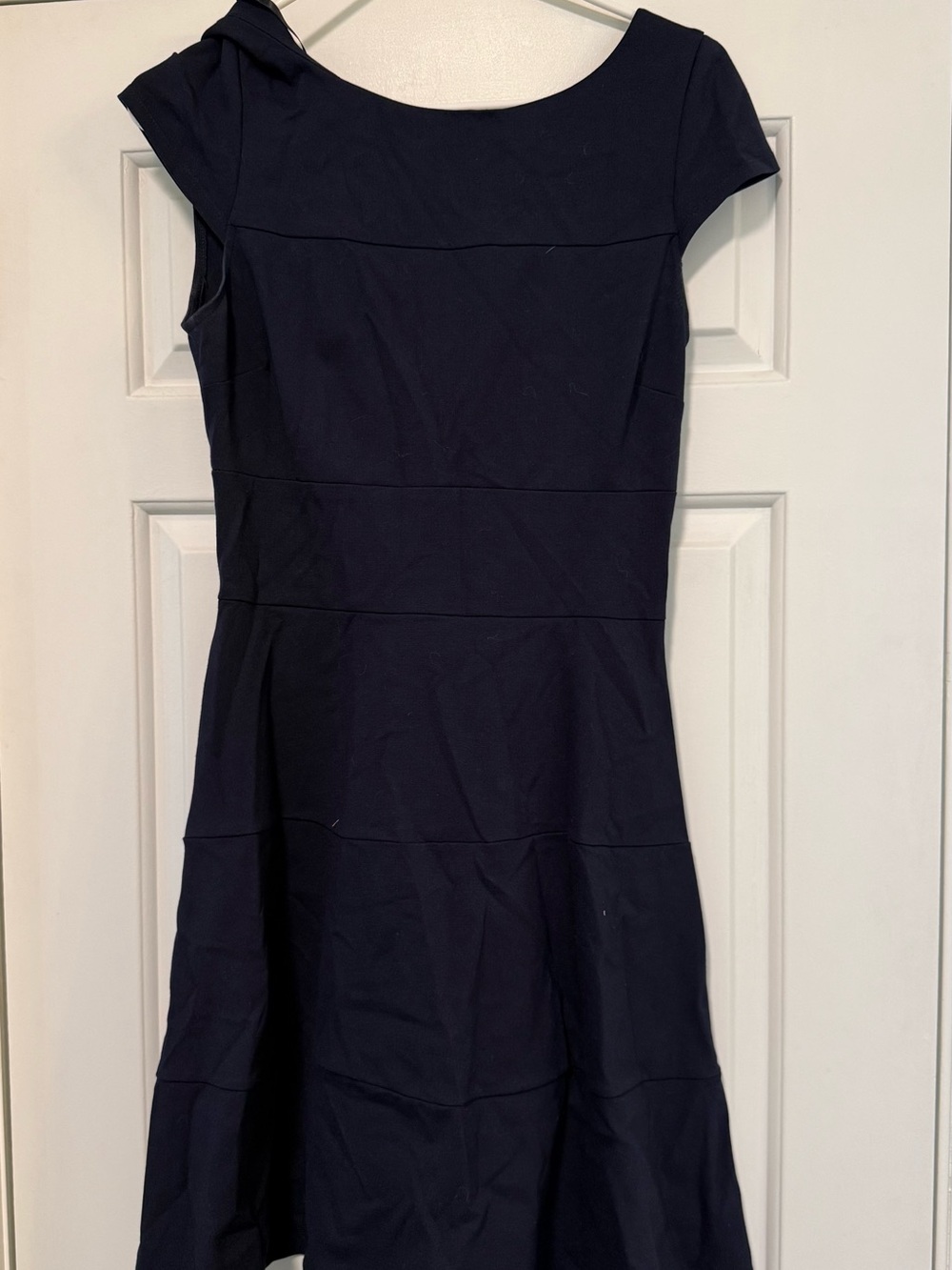 Banana Republic Navy Fit-and-Flare Midi Dress